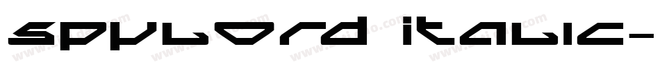 Spylord Italic字体转换